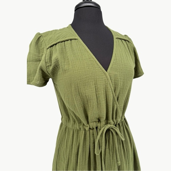 NWT Christy Dawn The Dawn Cotton Gauze Midi Dress | Sz Small | Forest Green - Picture 10 of 16